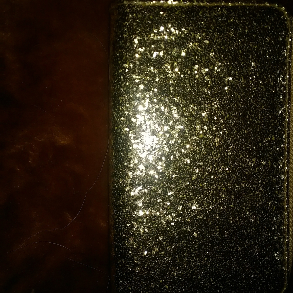 Adrienne Vittadini gold sparkle wallet